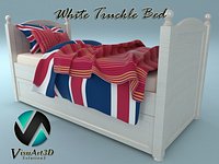 White Trundle bed