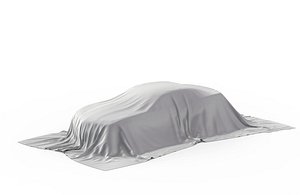 car covered white cloth 3D