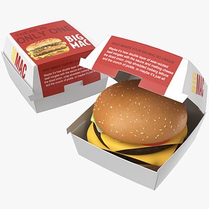 MacDonald Packaging With Burger