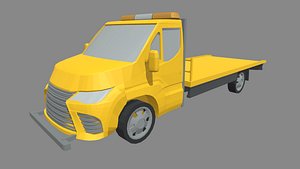 Low Poly Tow Truck 01