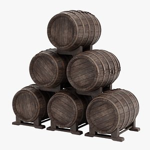 Wine Barrels Pile 02
