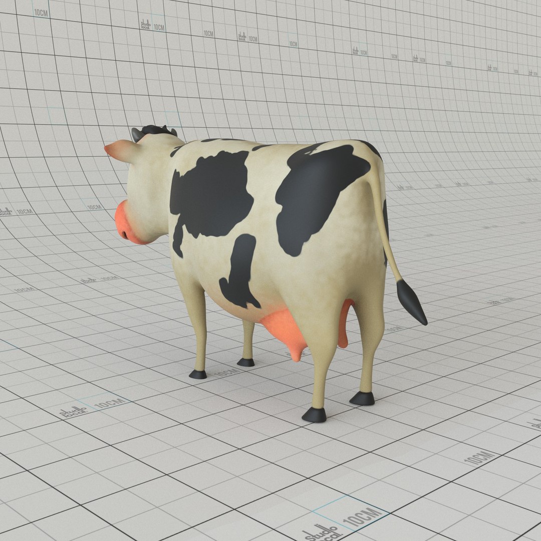 3D Cartoon Cow Rig Animation - TurboSquid 1211697