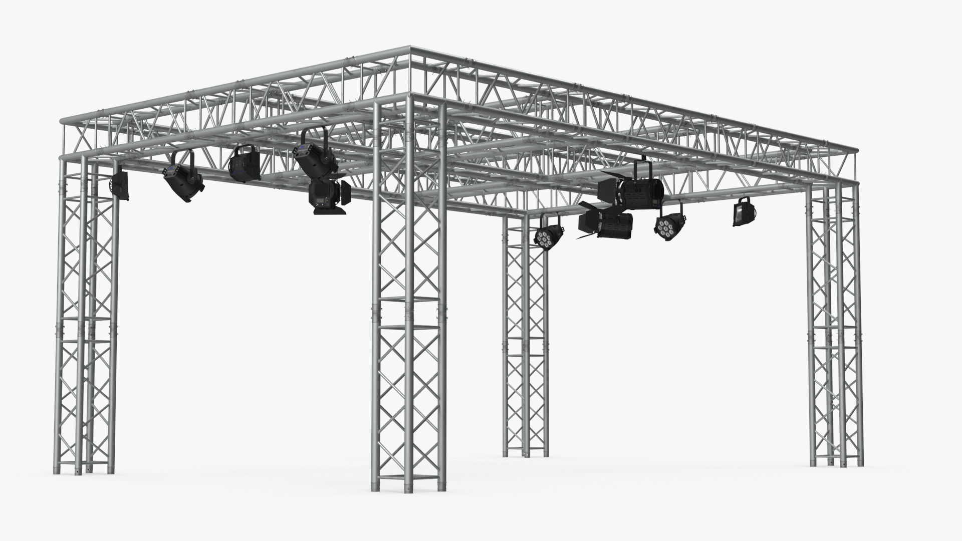 3D Studio Truss Modular Light System Model - TurboSquid 2270117