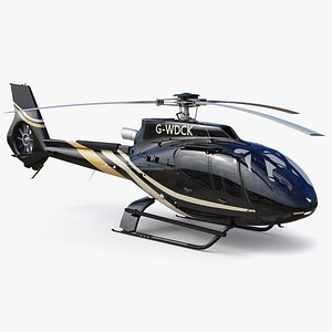 Airbus Helicopter H130 Black - Eurocopter EC 130 with Cockpit Civilian Utility Private