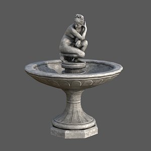 Classical Fountain with Crouching Venus Statue