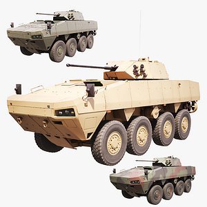 KTO Rosomak Patria AMV with HITFIST 30mm Turret Sand model