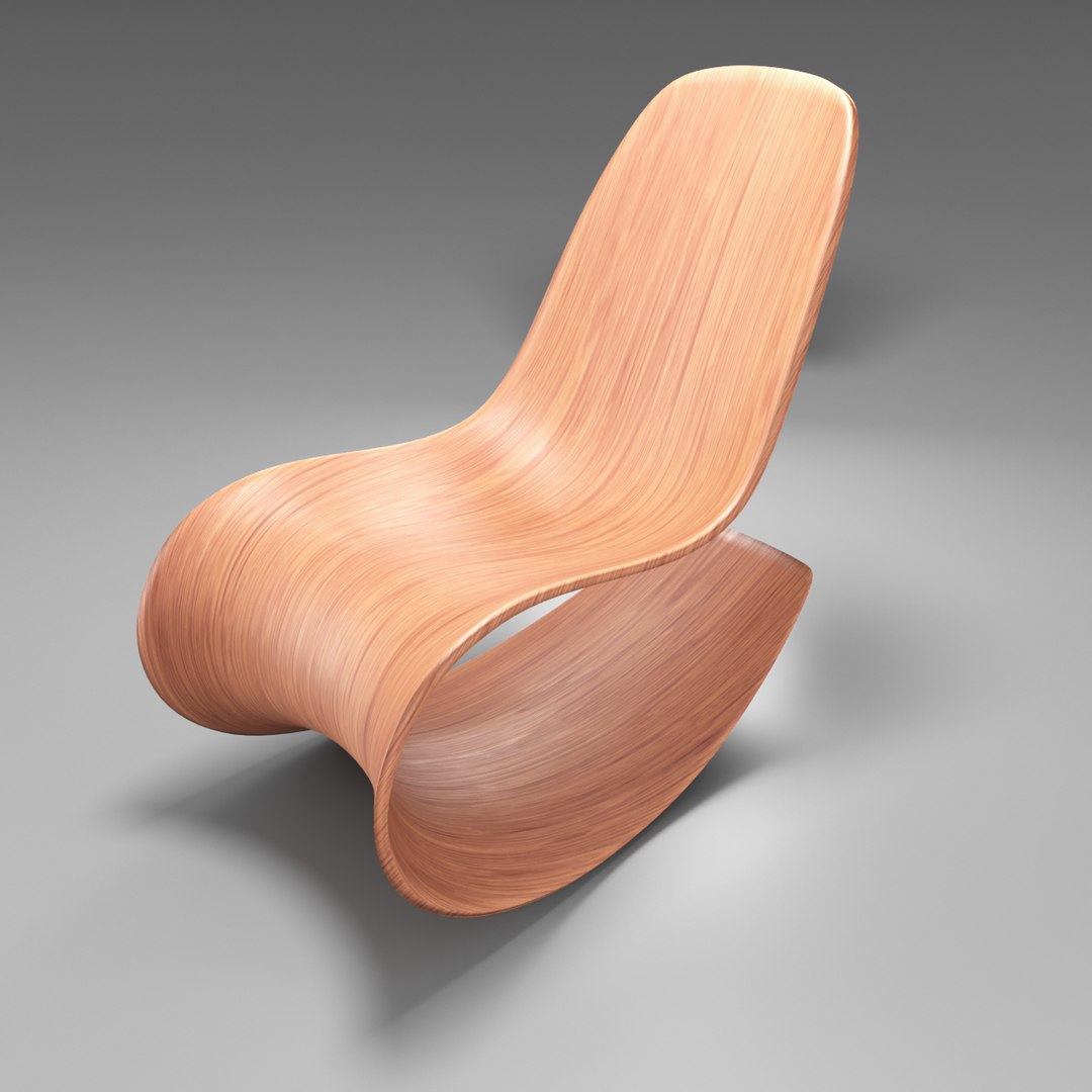 3D chair wooden rocking - TurboSquid 1276463
