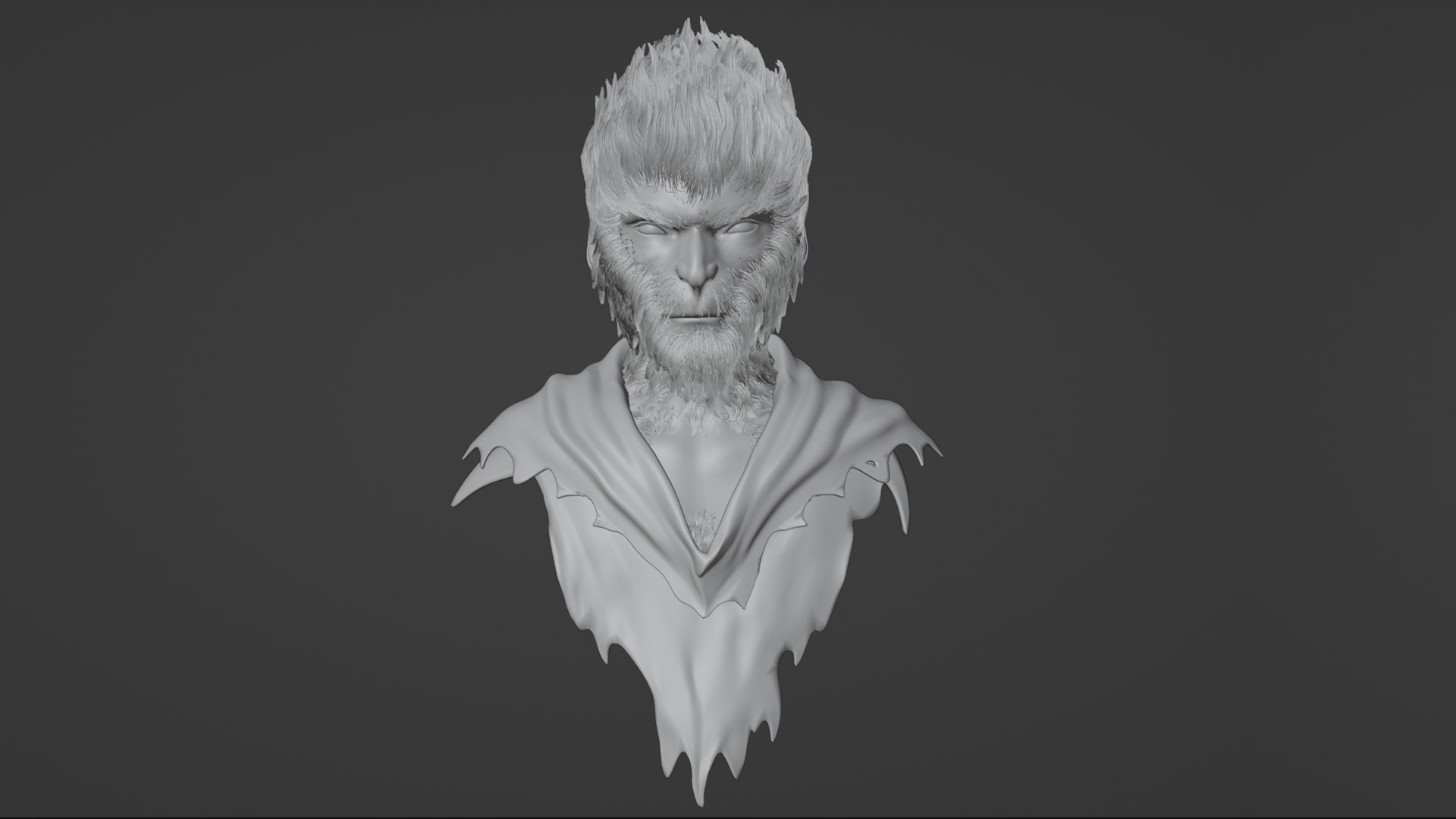 Monkey King Sun Wukong Bust 3D Model - TurboSquid 2083506