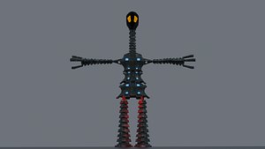 Robo Lampo Sci-fi  Low Poly fantasy character PBR Rigged