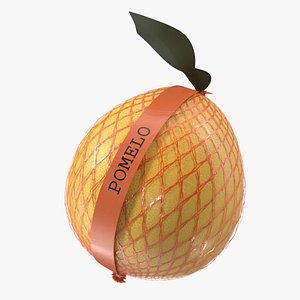 3D Orange Pomelo Package Fur model