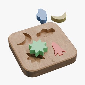 kids wooden shape matching toy Shapes Sorting Toy for Kids