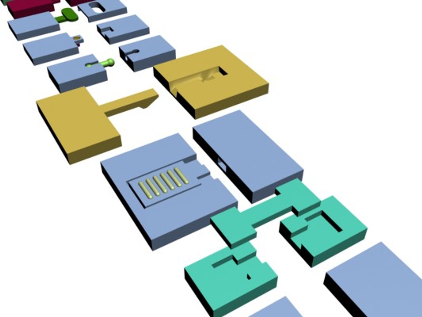 Plastic Snaps 3d Model