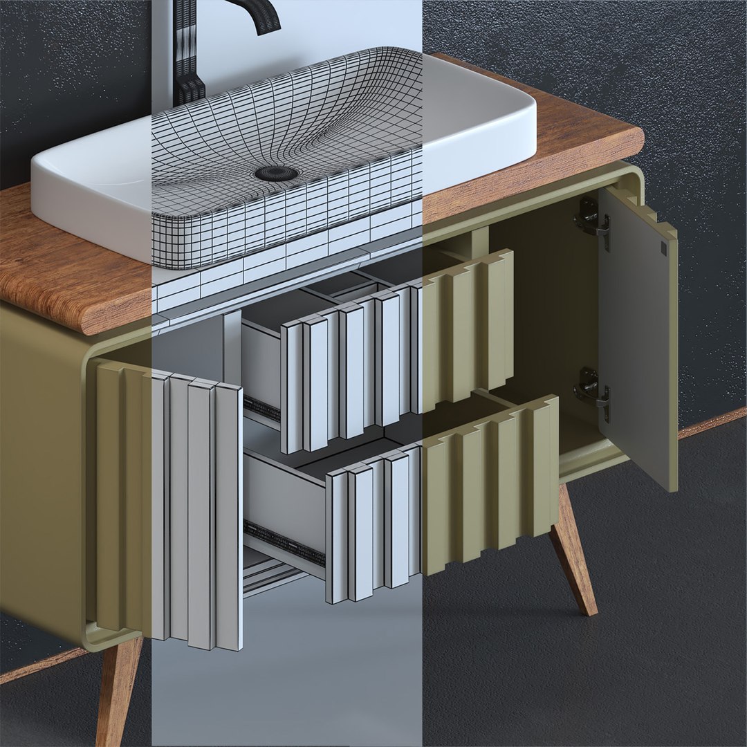 Bathroom Vanity 01 3D Model - TurboSquid 1970048