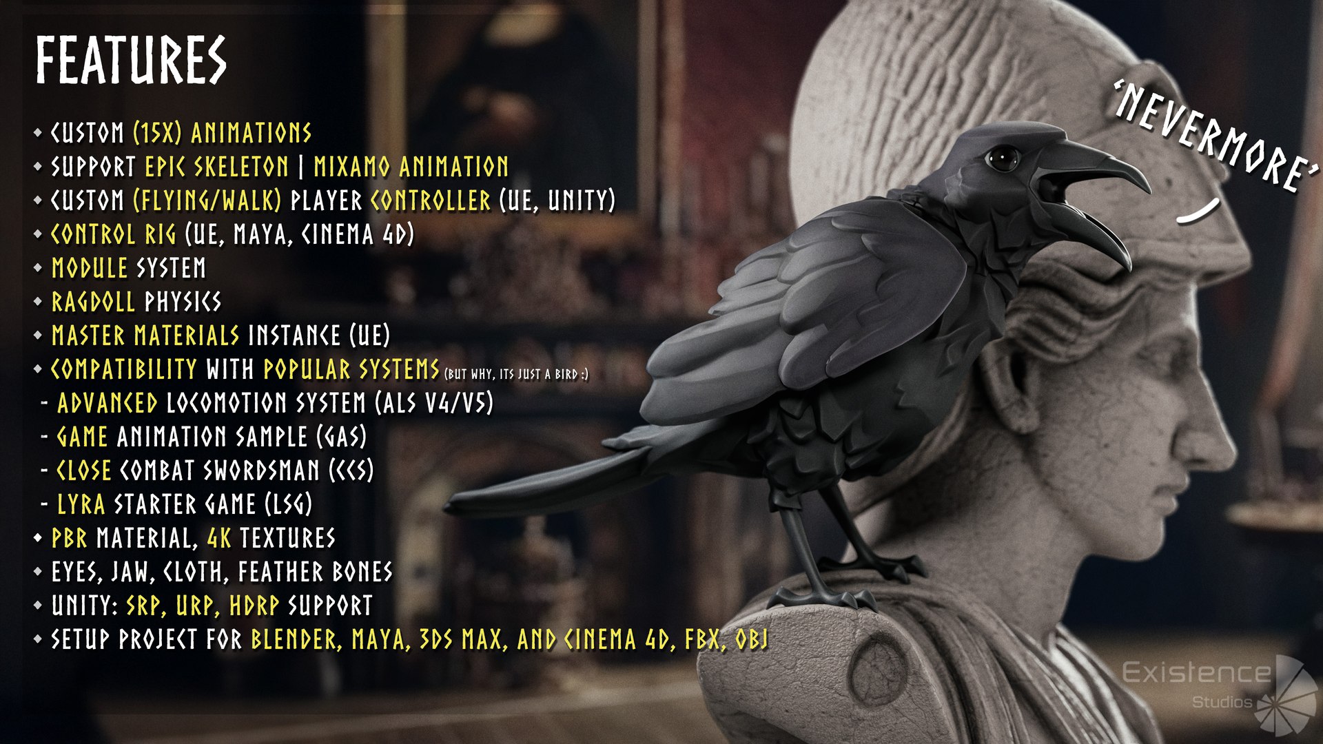3D Raven - Flying System - Bird Behavior - 75 https://p.turbosquid.com/ts-thumb/Kh/0CgLjv/kV/2/jpg/1757361424/1920x1080/fit_q87/71f1c55359f683336859e867888551473895d1ac/2.jpg