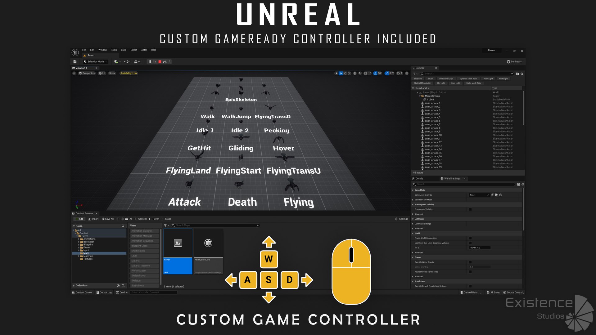 3D Raven - Flying System - Bird Behavior - 75 https://p.turbosquid.com/ts-thumb/Kh/0CgLjv/pN/unreal_02/jpg/1757361701/1920x1080/fit_q87/49973ce9cfefd29a1f9958524325fc67705d2a0f/unreal_02.jpg