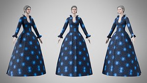 3D model Dress 30 Midnight Petal v2