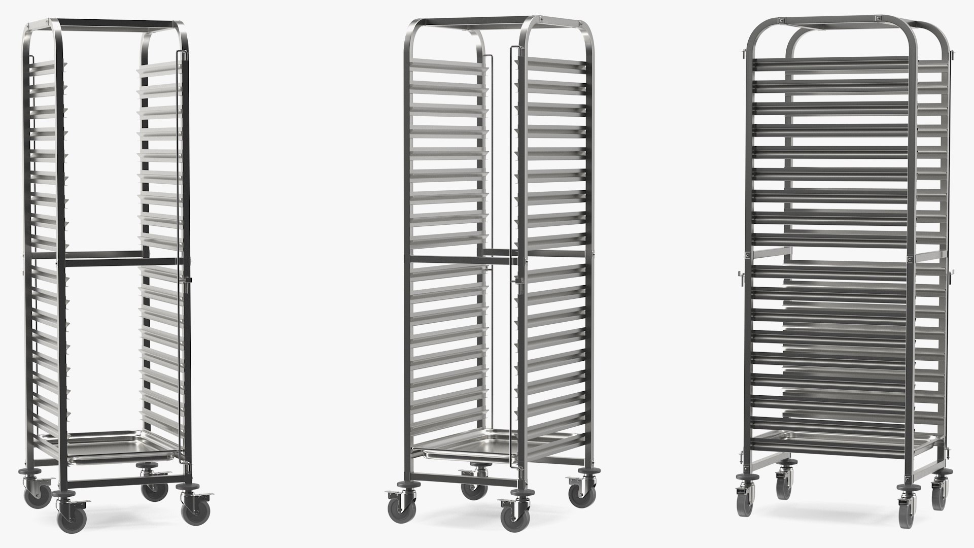 Shelved Trolley LIAM 3D model preview