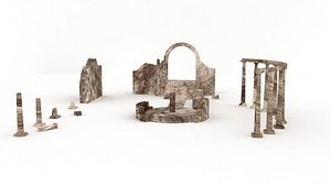 3D old temple model