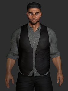 3D model AAA 3D REALISTIC CHARACTER - BUSINESSMAN MAFIA NPC BODYGUARD