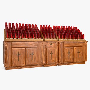 Large Church Votive Candle Stand Cabinet
