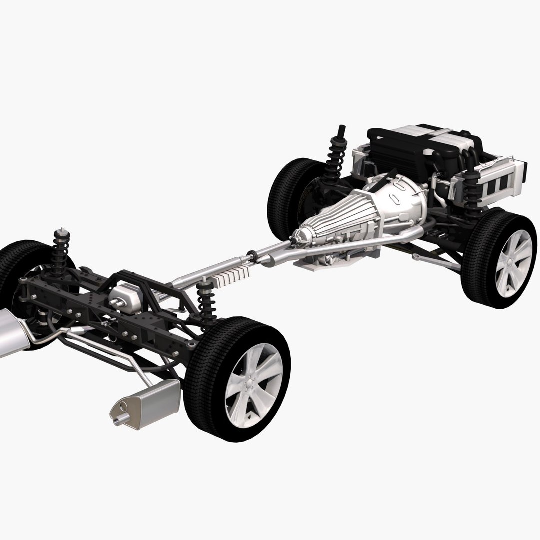 3d Car Drive Train Model