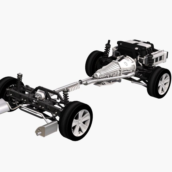 3d car drive train model