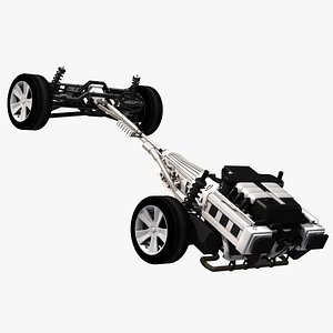 3d car drive train model