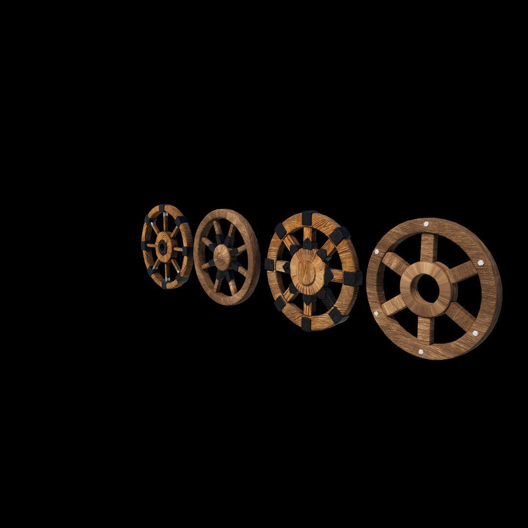 3D Wooden wheel 3D model https://p.turbosquid.com/ts-thumb/Kh/Mn7iJ2/MX/woodenwheeltexture_10/jpg/1746109950/1920x1080/fit_q87/abd1920be915216970d2e8350cdb19ca3f0ab642/woodenwheeltexture_10.jpg
