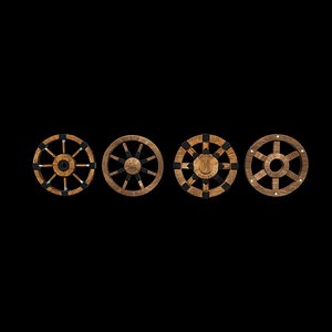 3D Wooden wheel 3D model