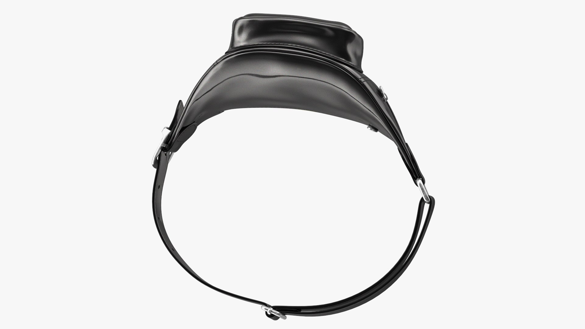 Waist Bag Varnished Black Leather 3D model - TurboSquid 1852251