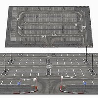 Paid Parking Lot With Barrier Gate