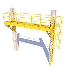 crane service platform 3D model