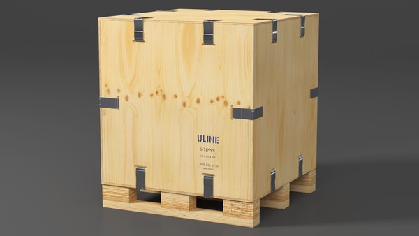 modelo 3d Caja de Madera con Tarima Uline - TurboSquid 2119206
