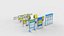 Information stand set 3D model