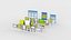 Information stand set 3D model