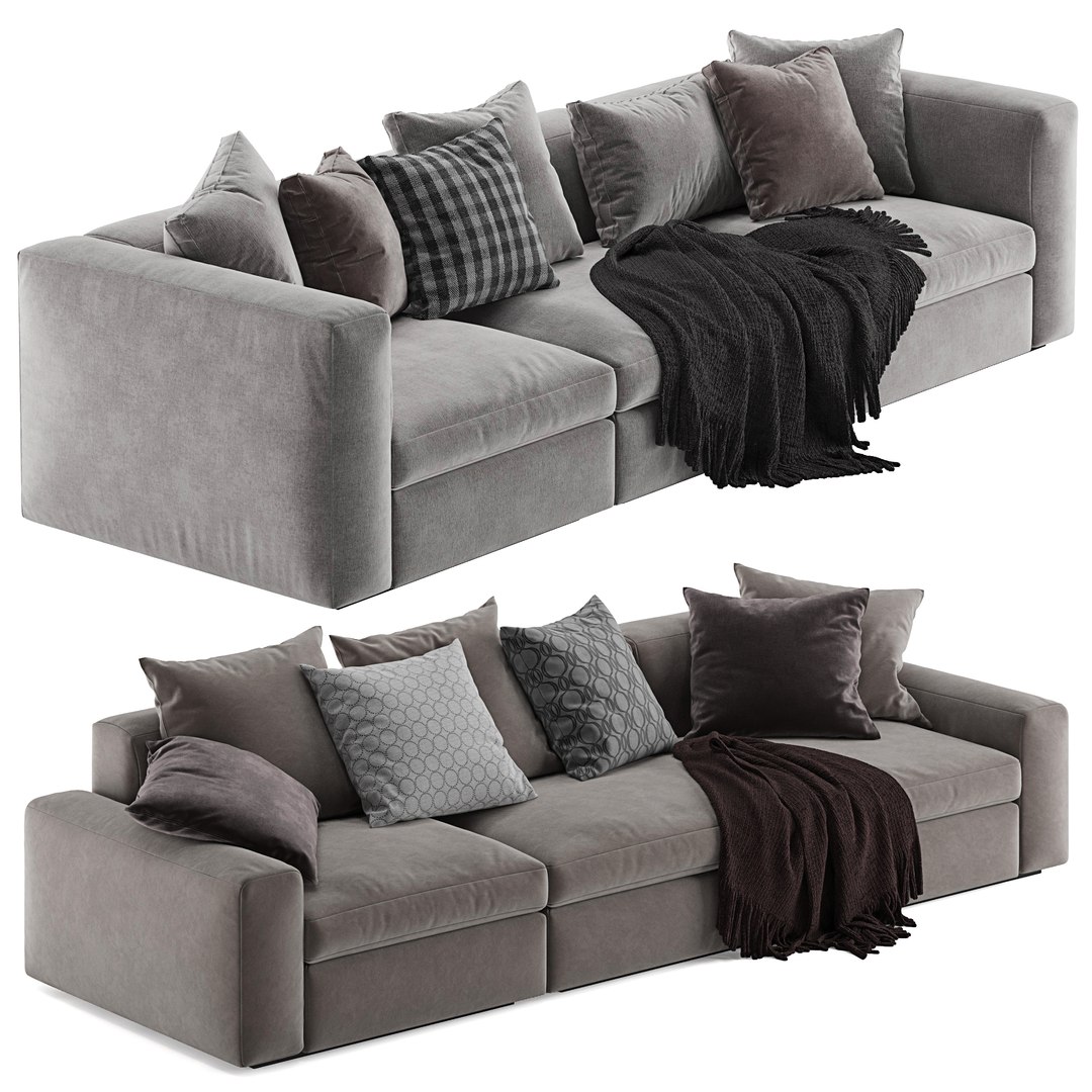 3D Poliform Dune sofa 3 seats model TurboSquid 1726870