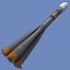 space launcher fregat soyuz-fregat 3d max