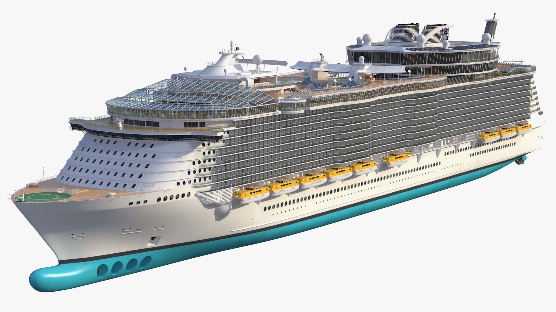 Cruise Ship Rigged 3D model preview