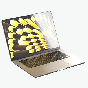 3D model Apple MacBook Air 15 2023 Starlight