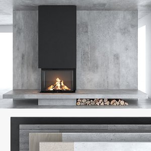 Fireplace and Firewood set 12