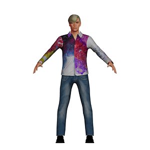 just white dude 3D model