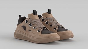 3D Skater Brown Shoe Sneaker