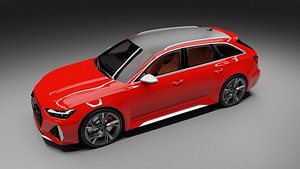 AUDI RS6 AVANT 2020 RED model