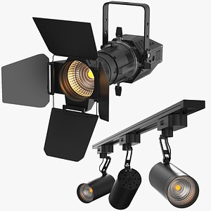 3D Two Detailed Stage Lights