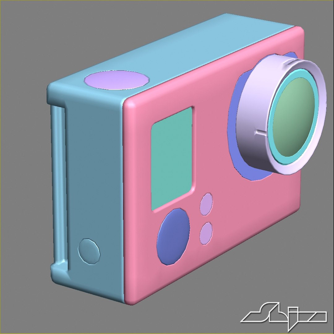 Action Camera Gopro 3 3d Model