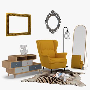 Set of Furniture and Decor in Modern Style Collection