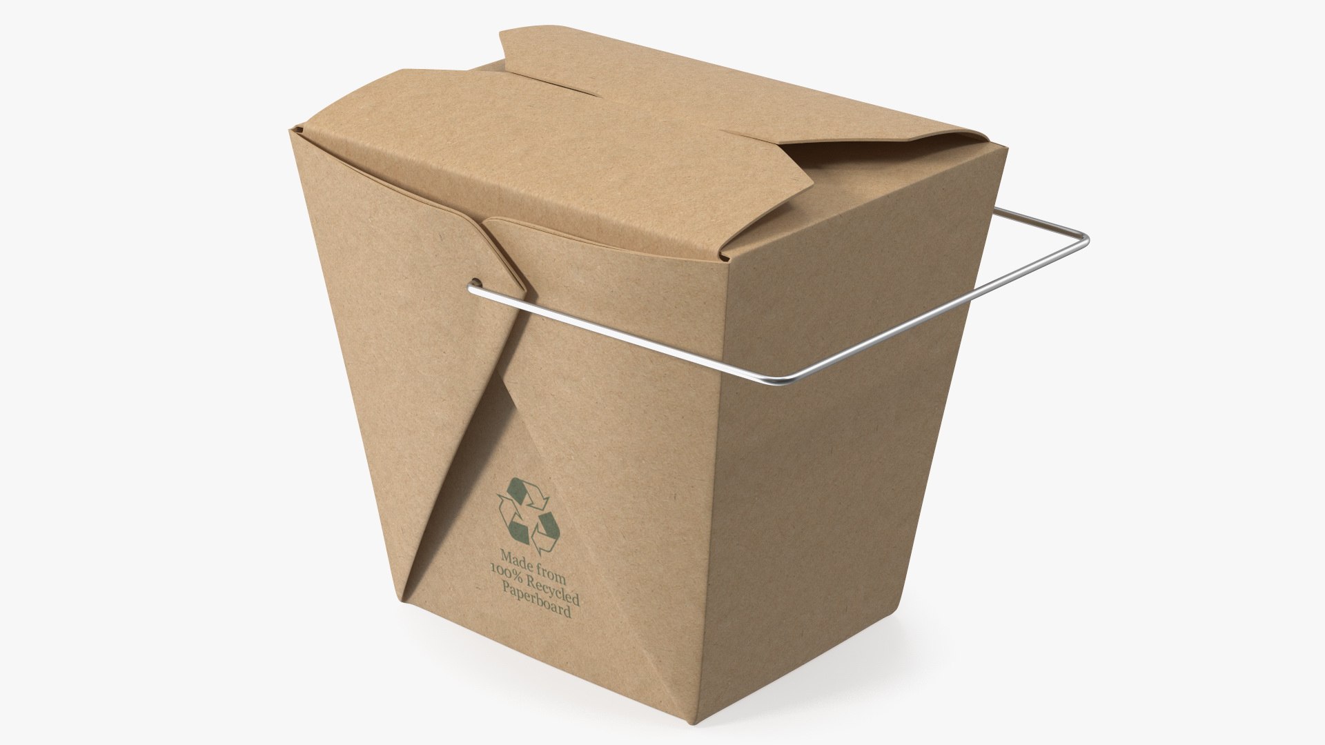 Kraft Paper Take Out Food Container 32 Oz 3D model preview