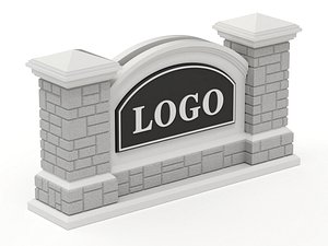 Printable Monument Sign Business Card Holder