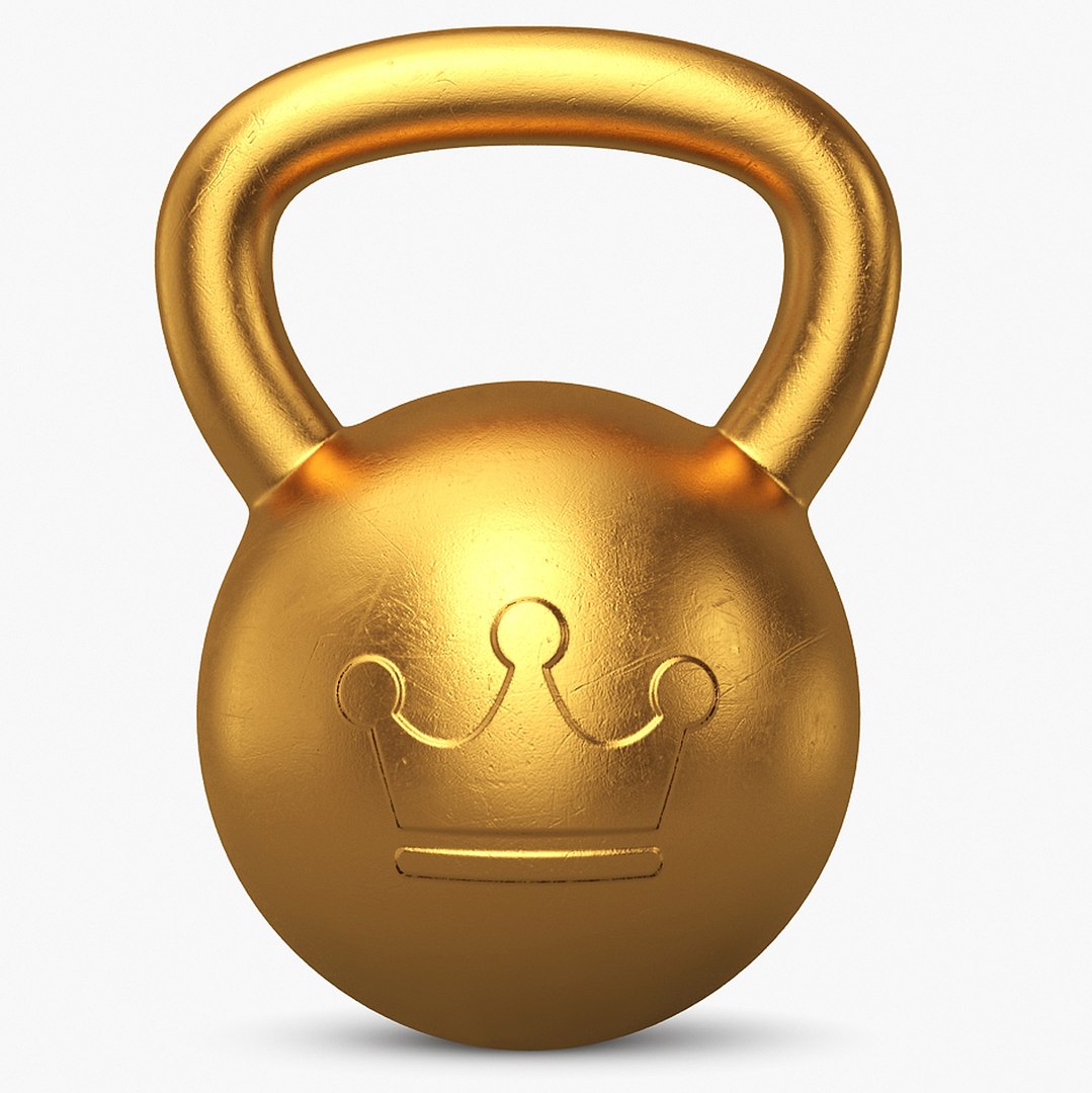 3D Kettlebell Gold Model TurboSquid 1617452