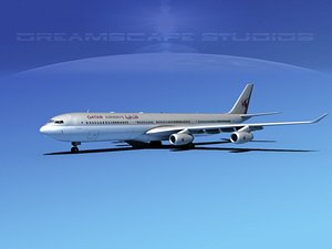 airline a340-600 airbus a340 3d model
